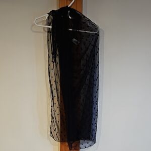 Sheer Black Polka Dot Cover Up